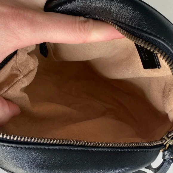 Gucci GG Marmont Round Shoulder Bag Mini Black - Picture 5 of 8